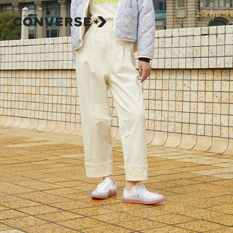 Converse Casual Pants Women's White-2