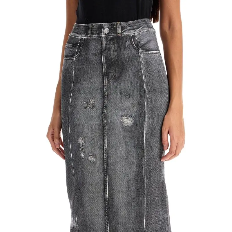 Acne Studios Distressed Denim Skirt-4