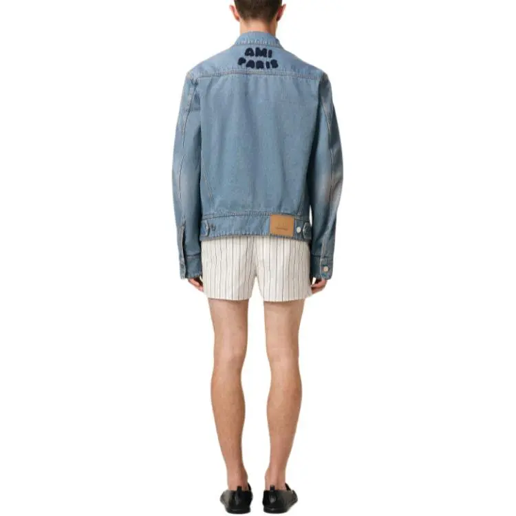 Ami Paris Trucker Long Sleeved Denim Jacket-2