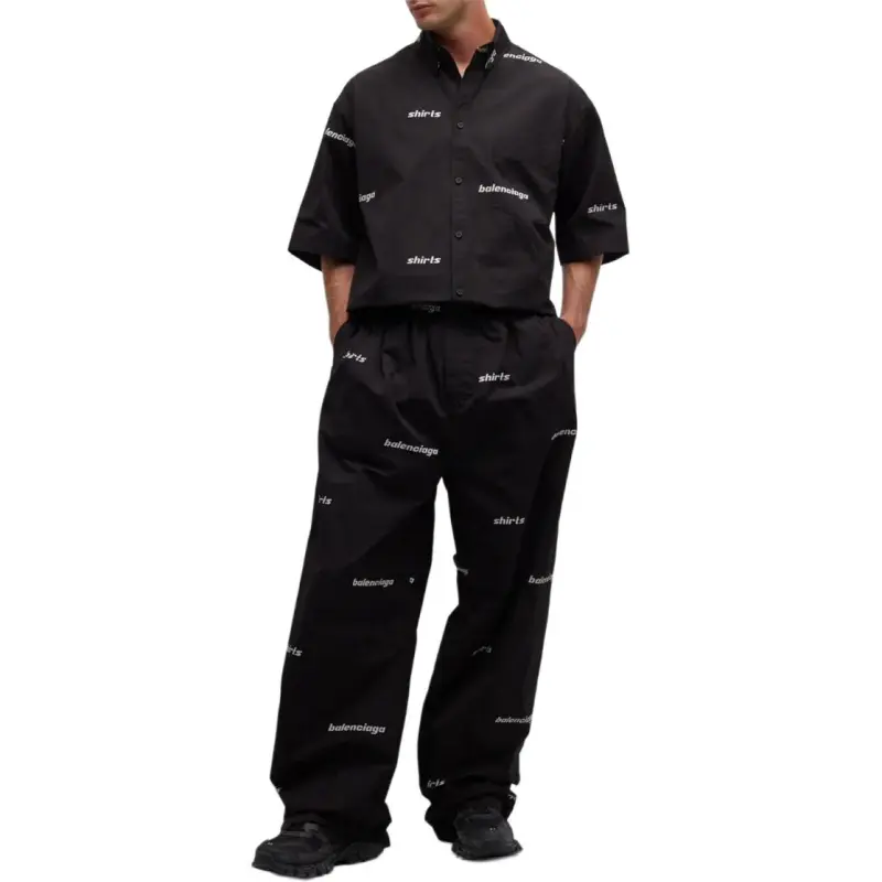 Balenciaga Logo-print Cotton Trousers-3