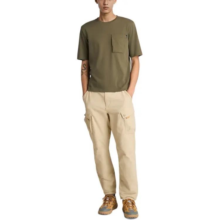 Timberland SS25 T Shirt Men's Army Green-4