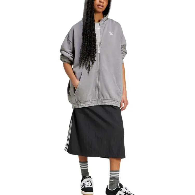 Adidas Originals Acid Washed Jackets & Coats Women's Gray-4