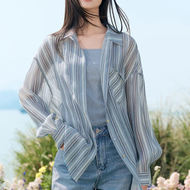 Fragment Shirt Women's Blue White-1