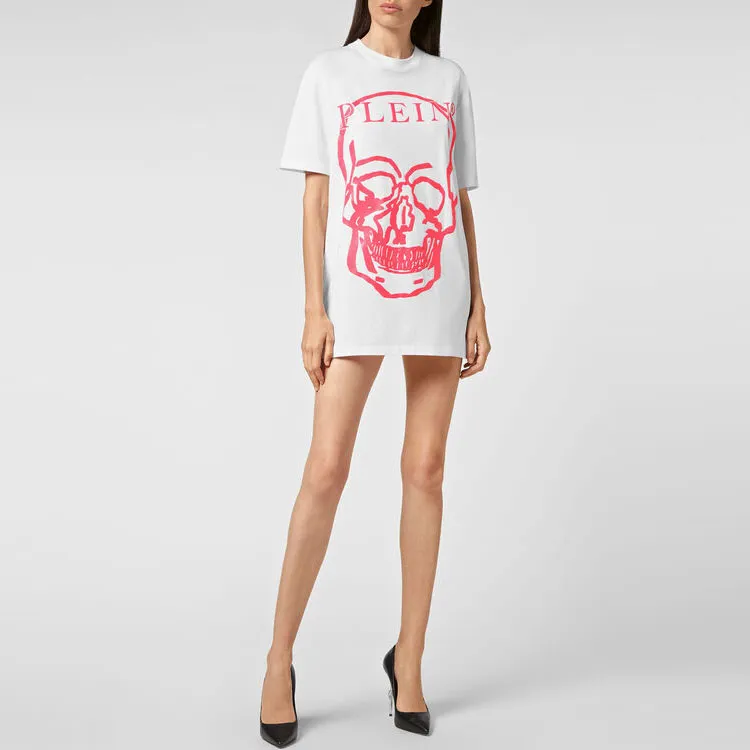 PHILIPP PLEIN T Shirts Unisex White Pink-3
