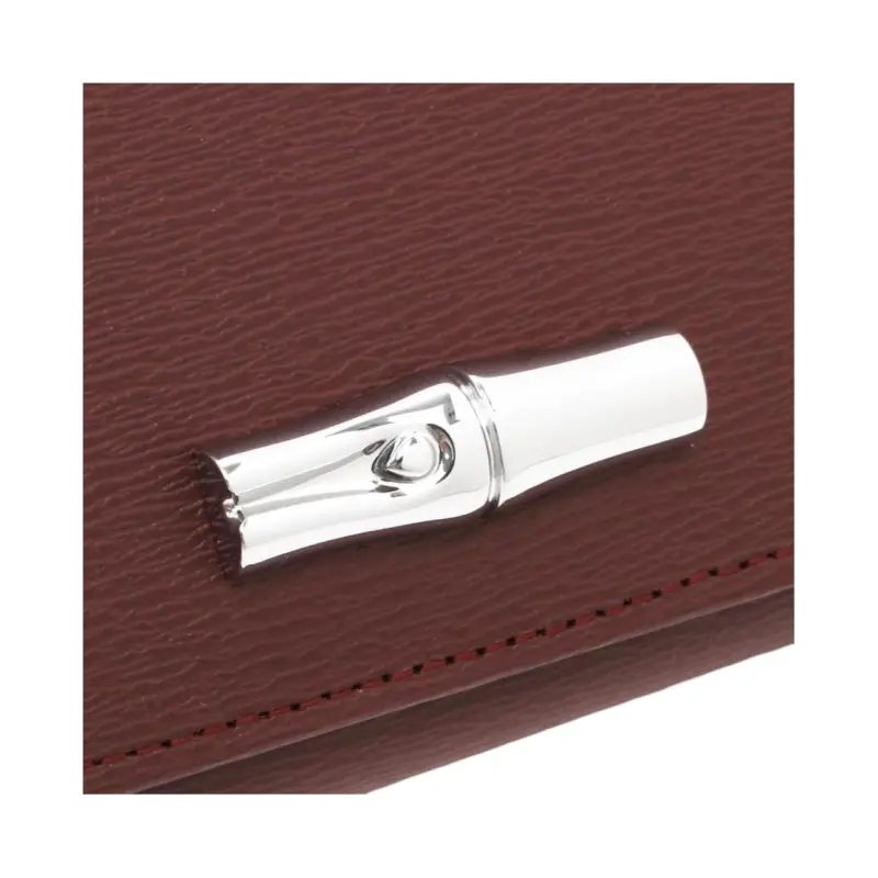 LONGCHAMP Calfskin Wallet Unisex Red-3