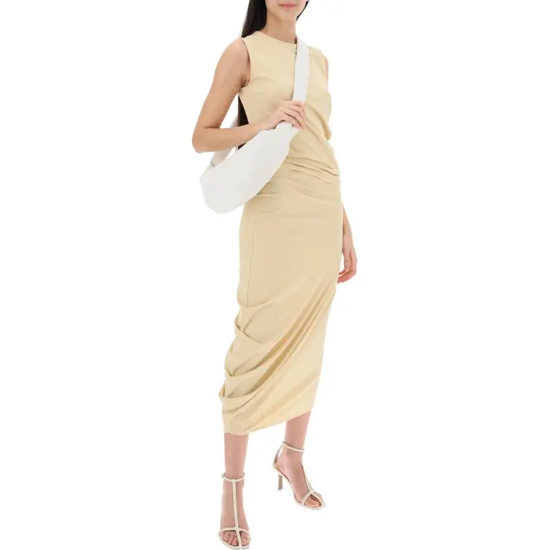 Lemaire Fitted Twisted Dress 'Soft Sand'-4