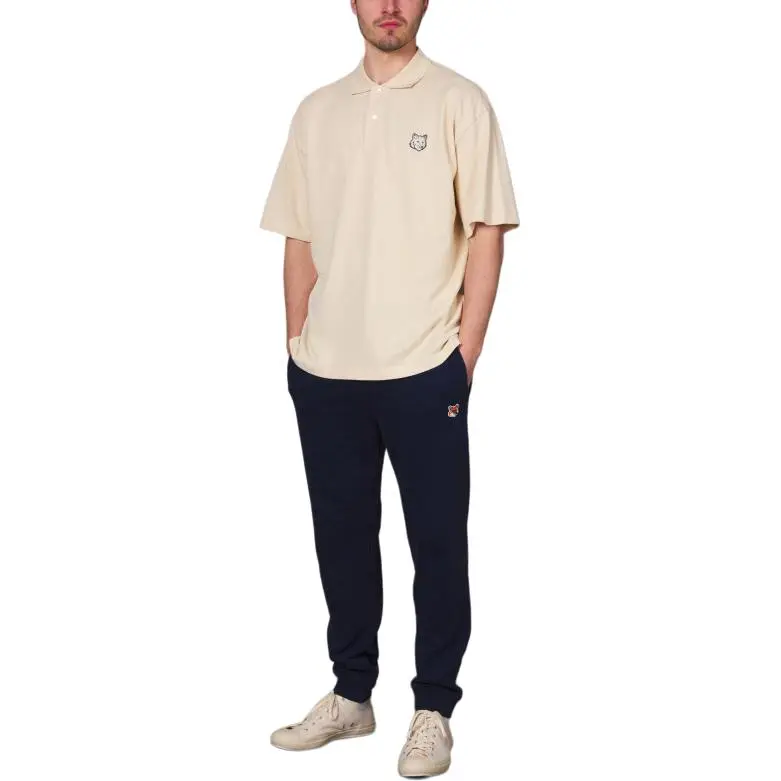 Maison Kitsune Bold Fox Head Patch Oversized Polo Shirt-3
