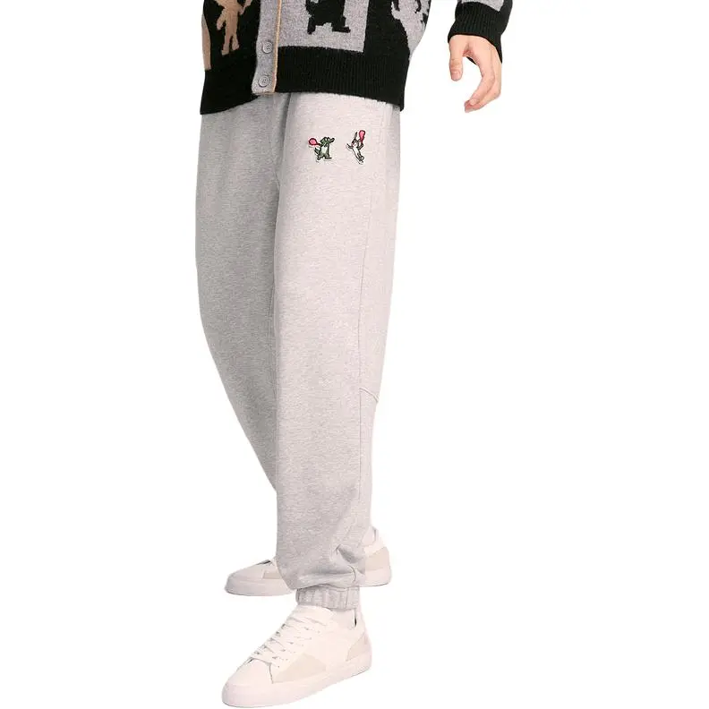 LACOSTE Knitted Sweatpants Men Gray-3