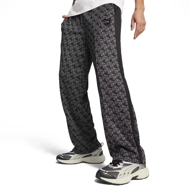 PUMA T7 AOP Straight Track Pants PT Knitted Sweatpants Men's Black-2