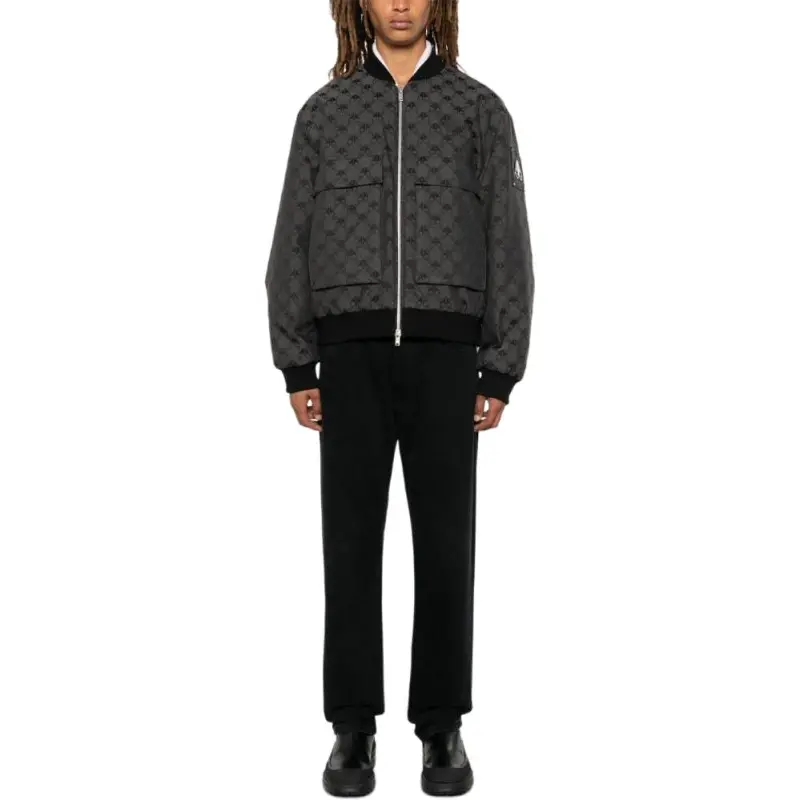 Moose Knuckles Alder Mono Jacquard Bomber Jacket-2