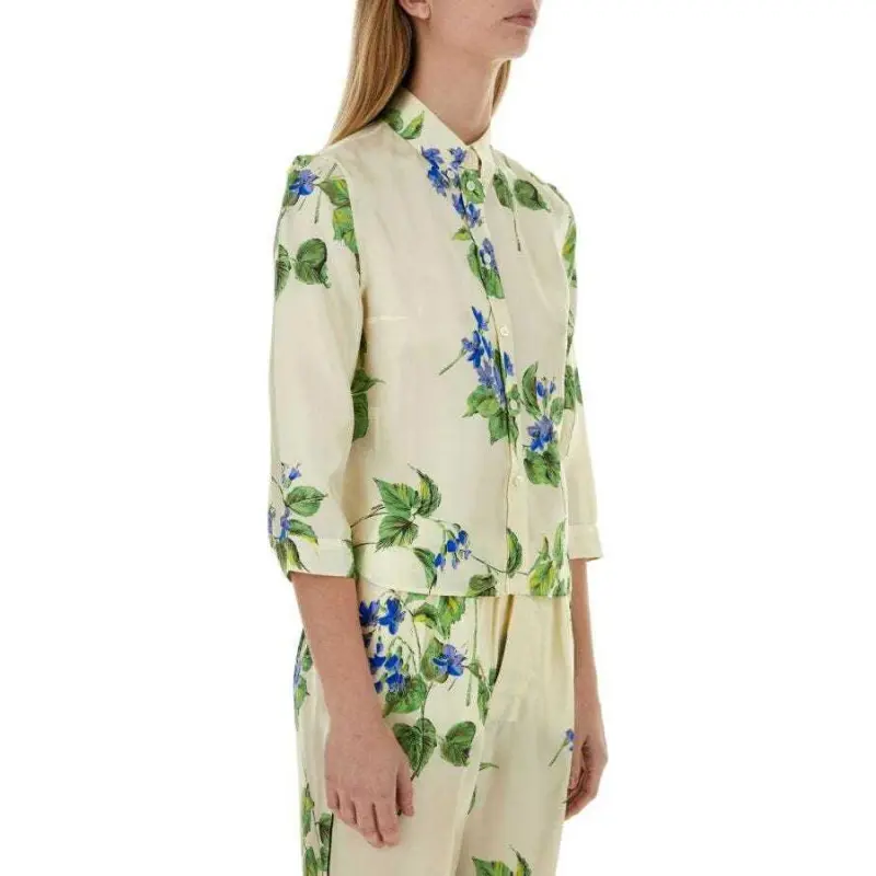 PRADA Floral Printed Button Up Shirt-4