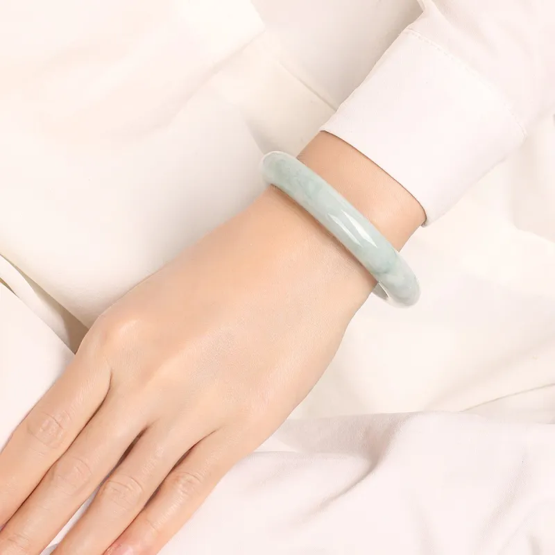 TAMINA Glutinous Jade Jadeite Bangles Women's-4