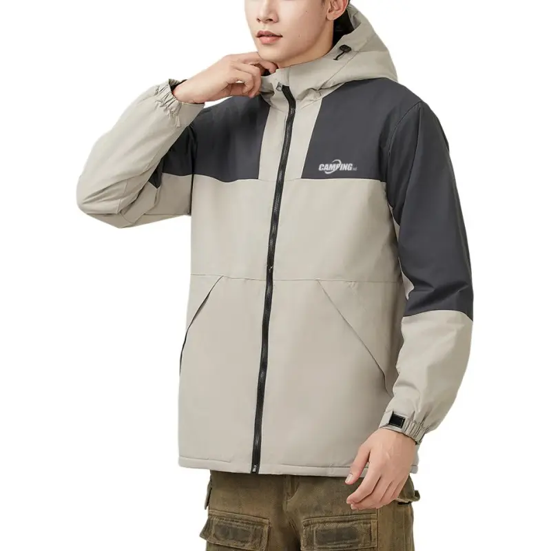 361° Jackets Coats Men's Sheep Wool White/Tranquil Gray-2