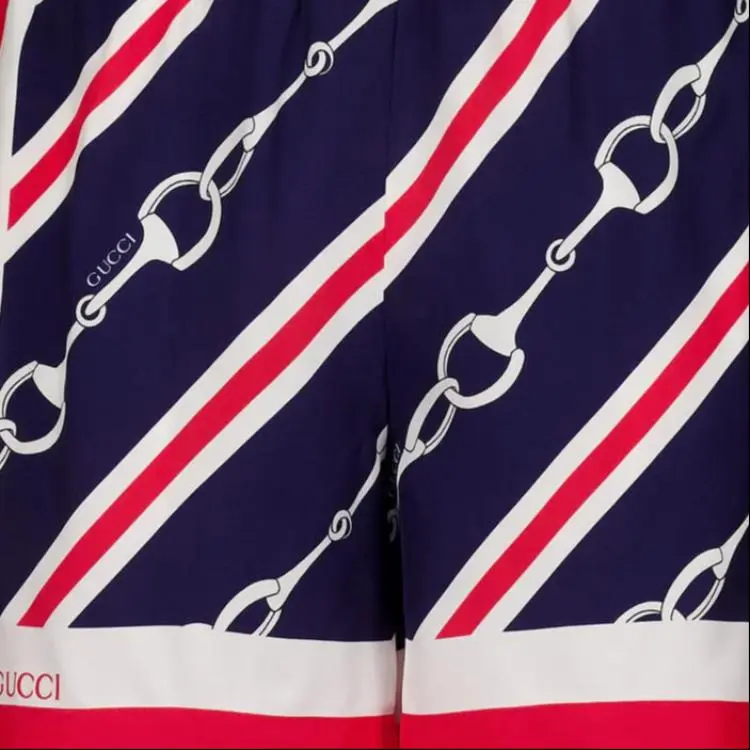 GUCCI Horsebit-motif Satin Shorts-4