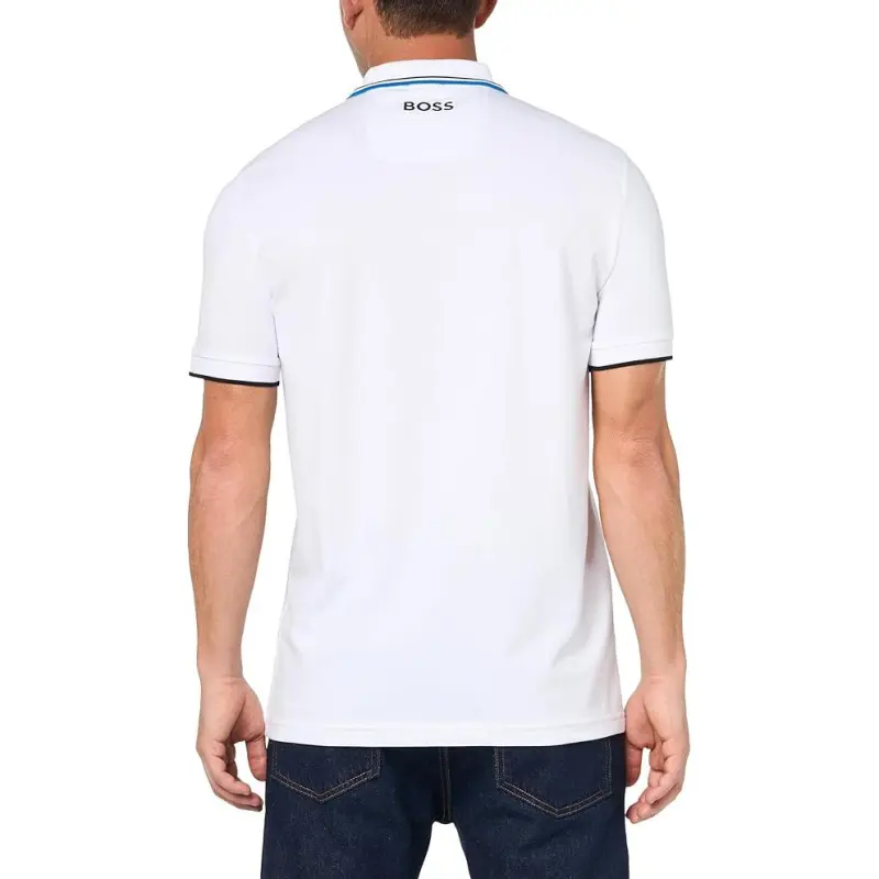 HUGO BOSS Logo Embroidered Short Sleeved Polo Shirt-3
