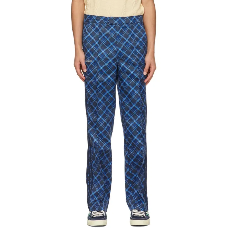 Adidas Originals x Wales Bonner TARTANTP Casual Pants Men's Blue-2