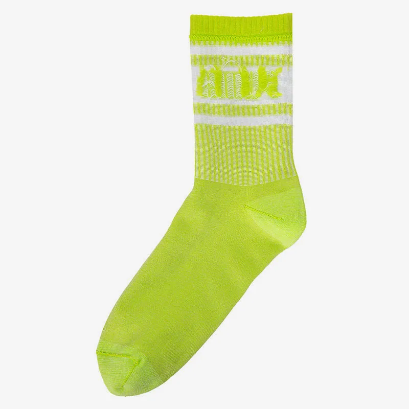 PUMA Mid Calf Socks Unisex 1 Pack Neon Yellow-2