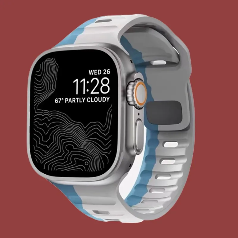 IKYOU Apple Compatibility Watch Band Silicone Material-9