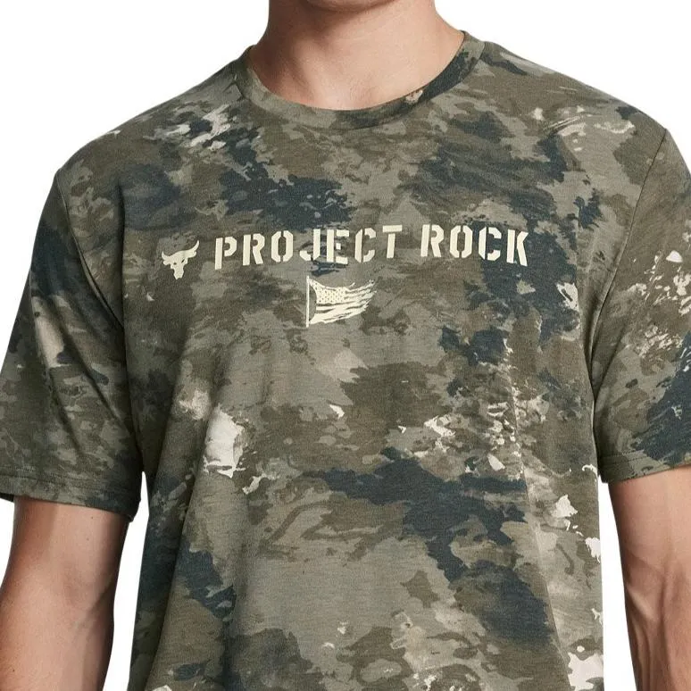 Under Armour Project UA Rock T Shirt Men's Green Camouflage-2