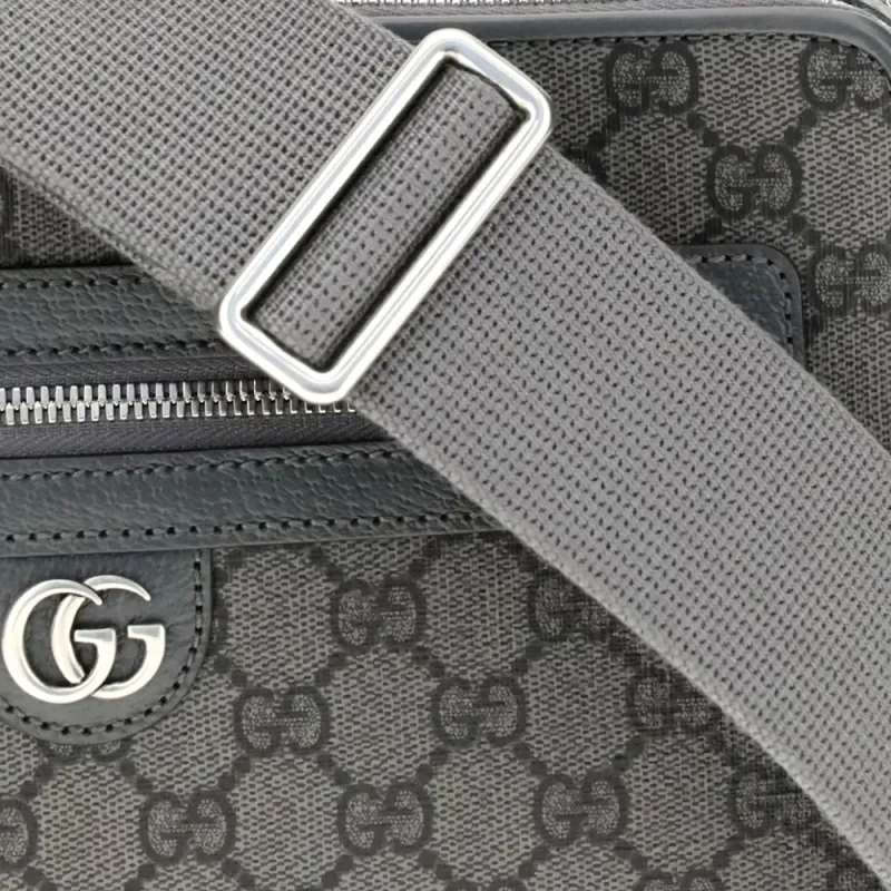 GUCCI Ophidia Artificial Leather Shoulder Bag Men's Gray-3