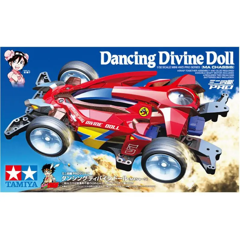 Tamiya Four wheel Drive Brothers Mini 4WD Car, 4WD Boy, Dance Angel Assembled Models-1