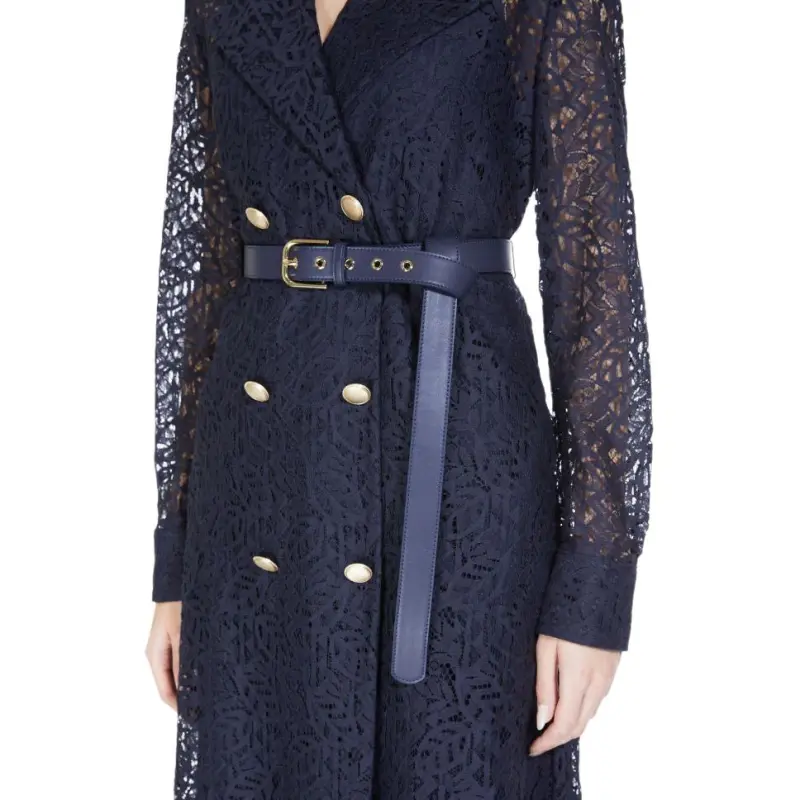 MaxMara Long Sleeved Dresses Women's Marine Blue-4