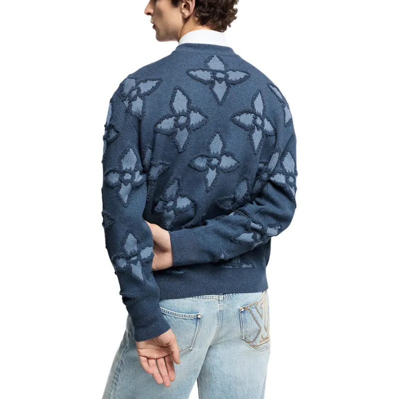 LOUIS VUITTON Textured Cotton Crewneck-4