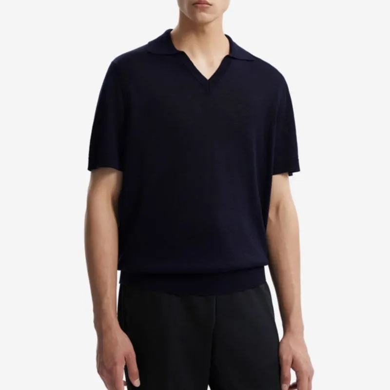 Dunhill FW24 Polo Shirt Men's Marine Blue-1