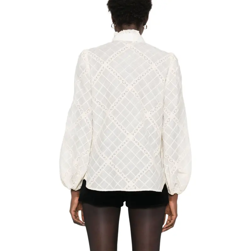 Zimmermann Tallow Lace trim Shirt-2