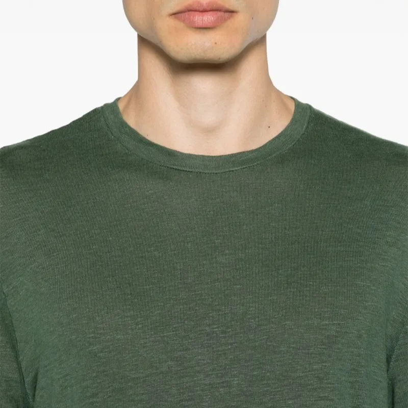 Majestic Filatures Mélange Linen blend T shirt-4