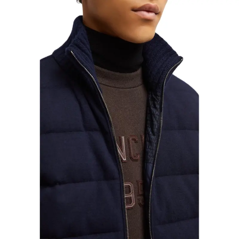 Moncler Zip Up Knit Sleeved Padded Cardigan-6