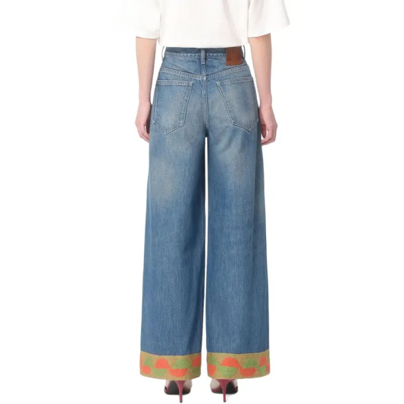 Valentino High Waist Wide Leg Jeans-2