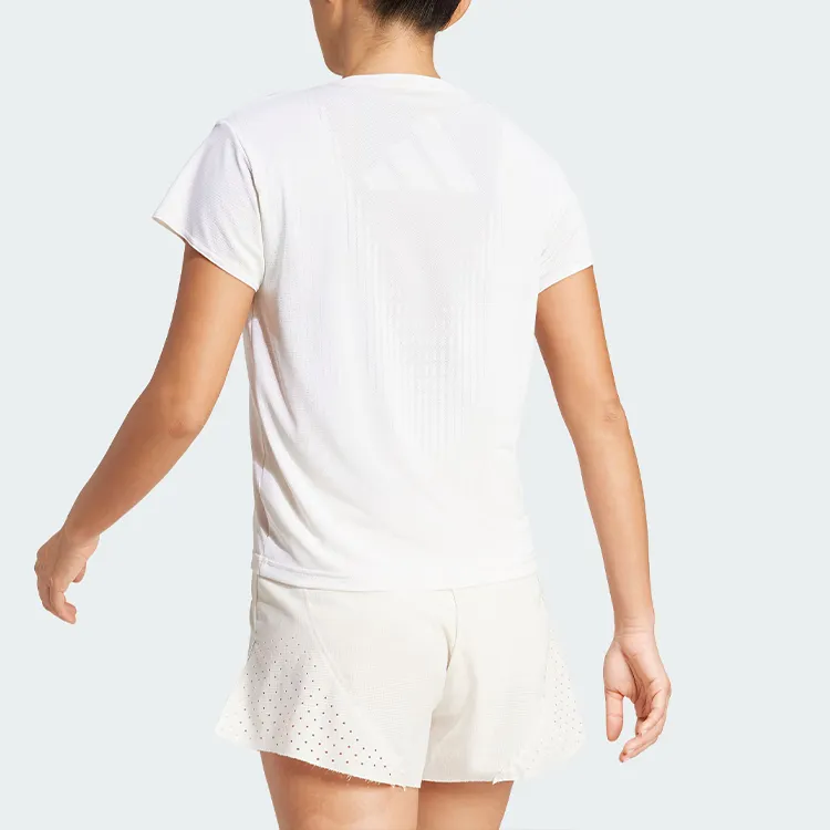 Adidas AirchillClimacool T Shirt Women's Pink White-3