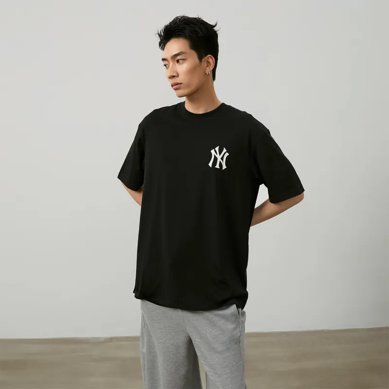 MLB SS24 Drop Shoulder Sleeve T Shirt Unisex Black-6