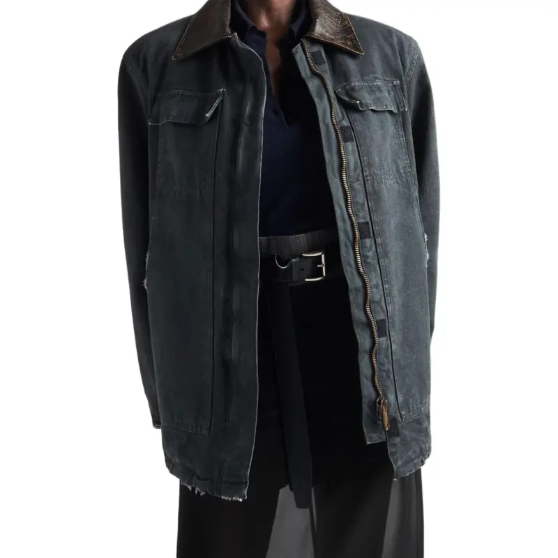 PRADA Distressed Canvas Jacket-2