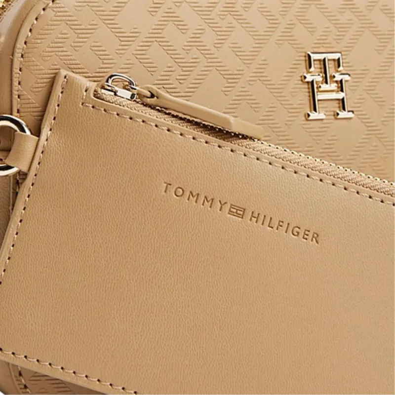 Tommy Hilfiger Polyurethane Camera Bag, Crossbody Bag Women's Brown-3