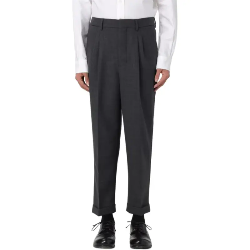 Ami Paris Pleated Tapered Leg Trousers-3