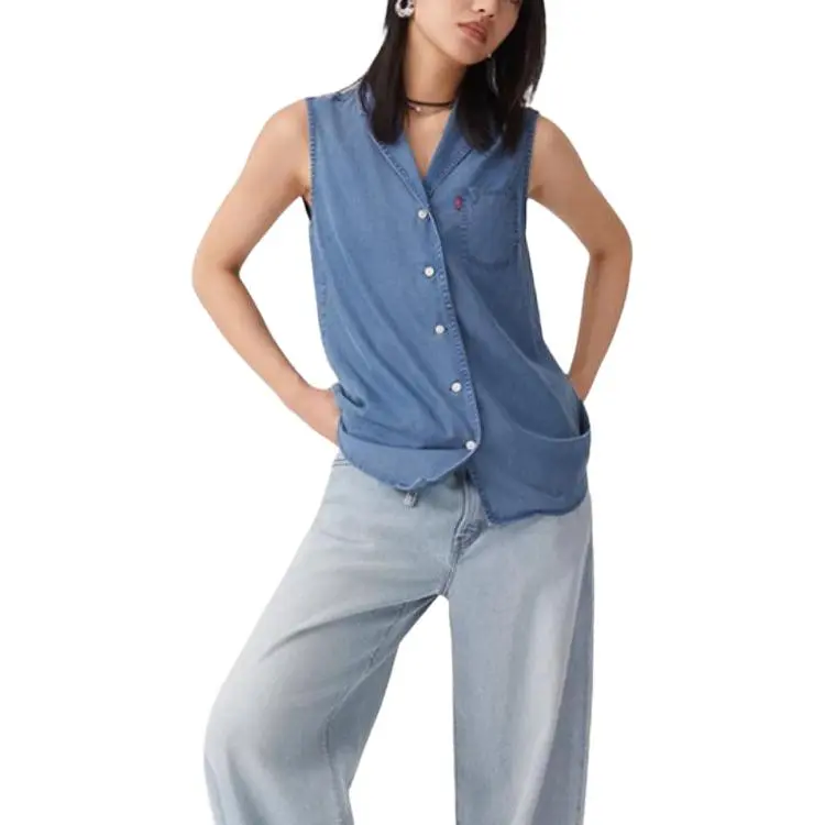 Levis SS25 Vests Women's Blue-1