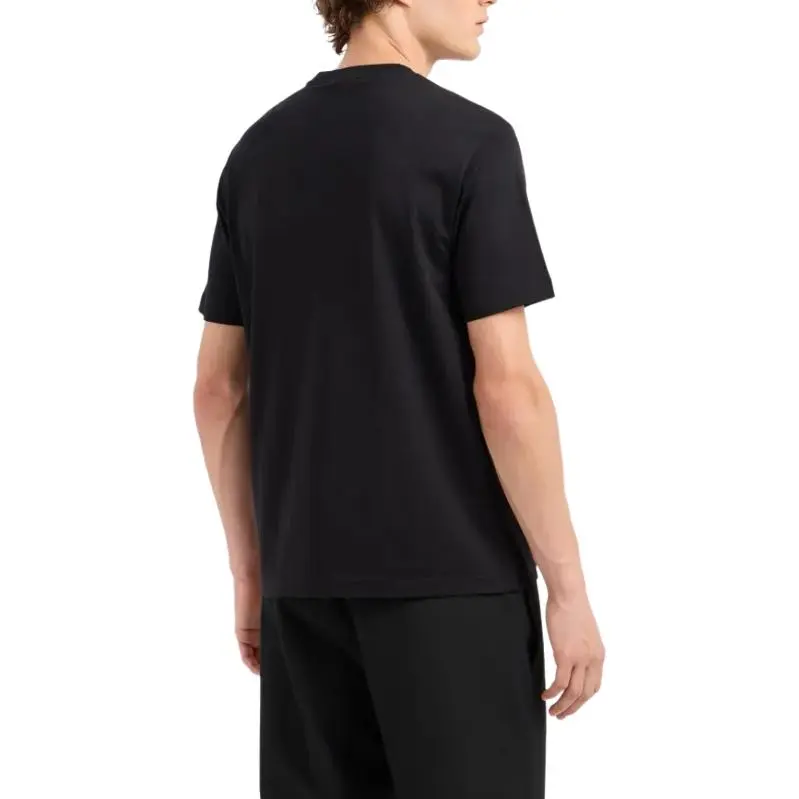 EMPORIO ARMANI Asv Jersey T shirt With Logo Embroidery And Breaking Waves-2