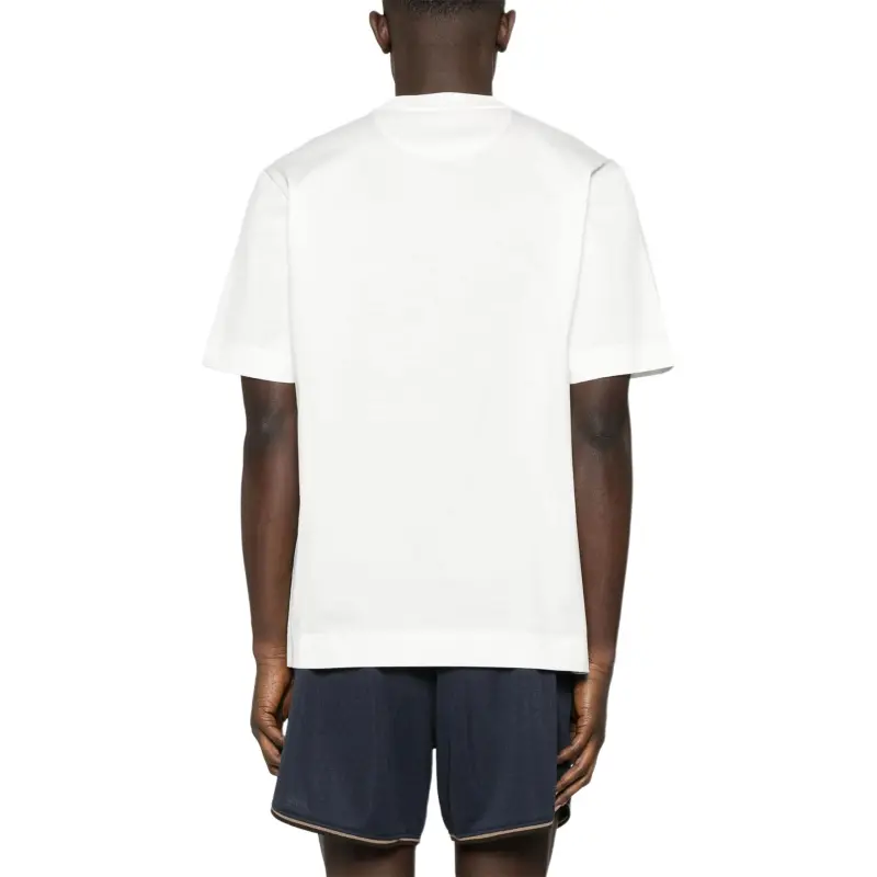 FENDI Logo Detailed Crewneck T Shirt-3