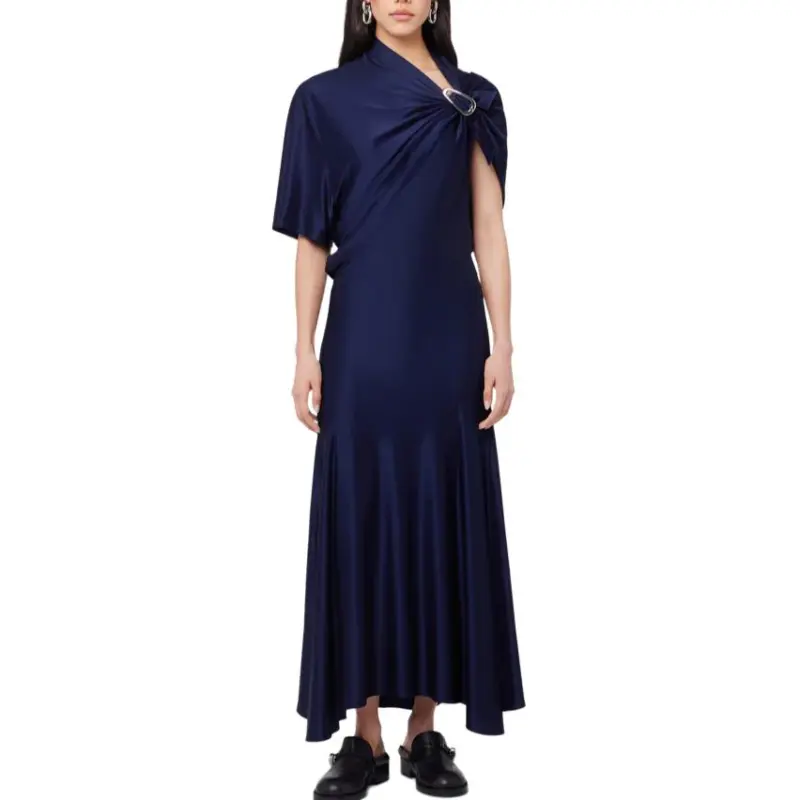Paco Rabanne Jersey Asymmetrical Long Dress-3