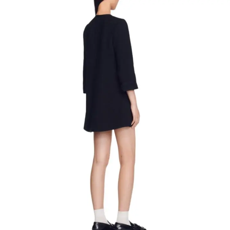 Sandro Long Sleeved Dresses Women's Black-4