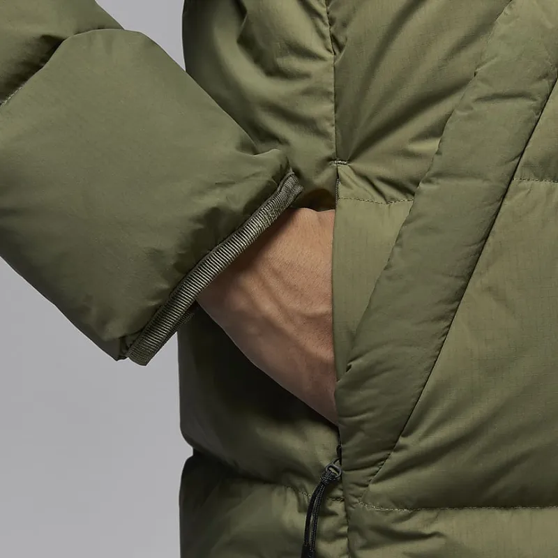 Jordan Flight Down Jacket Men's Medium Olive Green-7