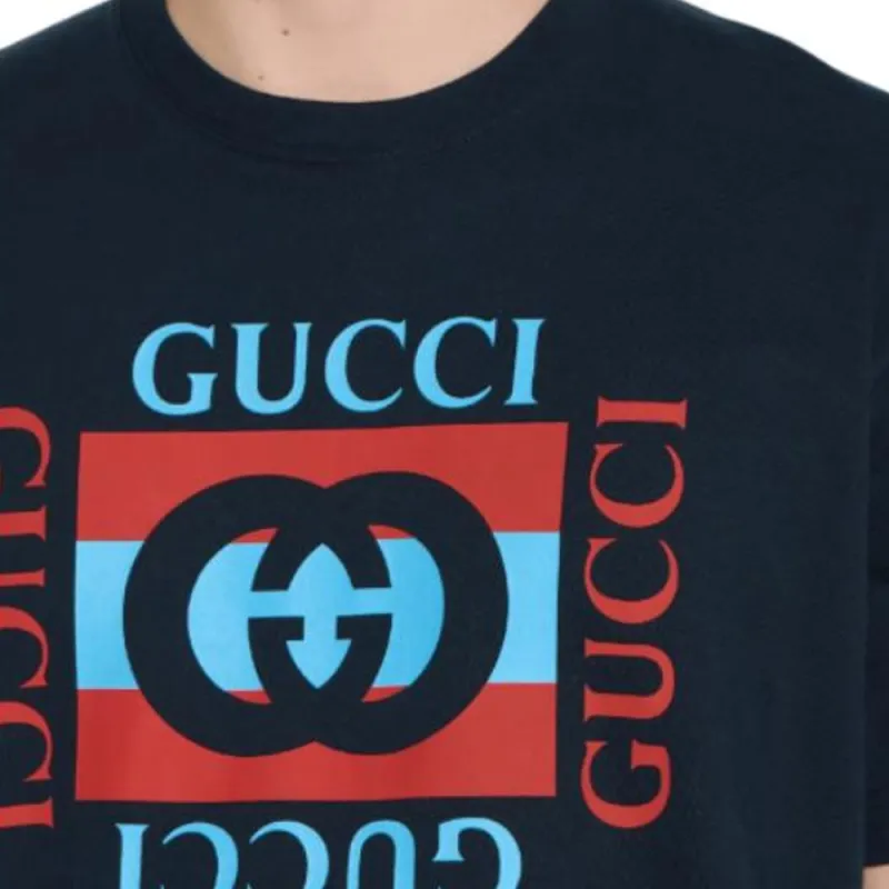 GUCCI FW25 Lido Collection T Shirt Men's Marine Blue-4