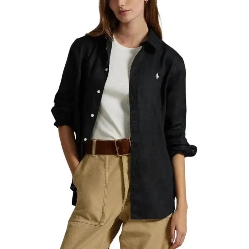 Polo Ralph Lauren Logo Embroidered Curved Hem Polo Shirt-3