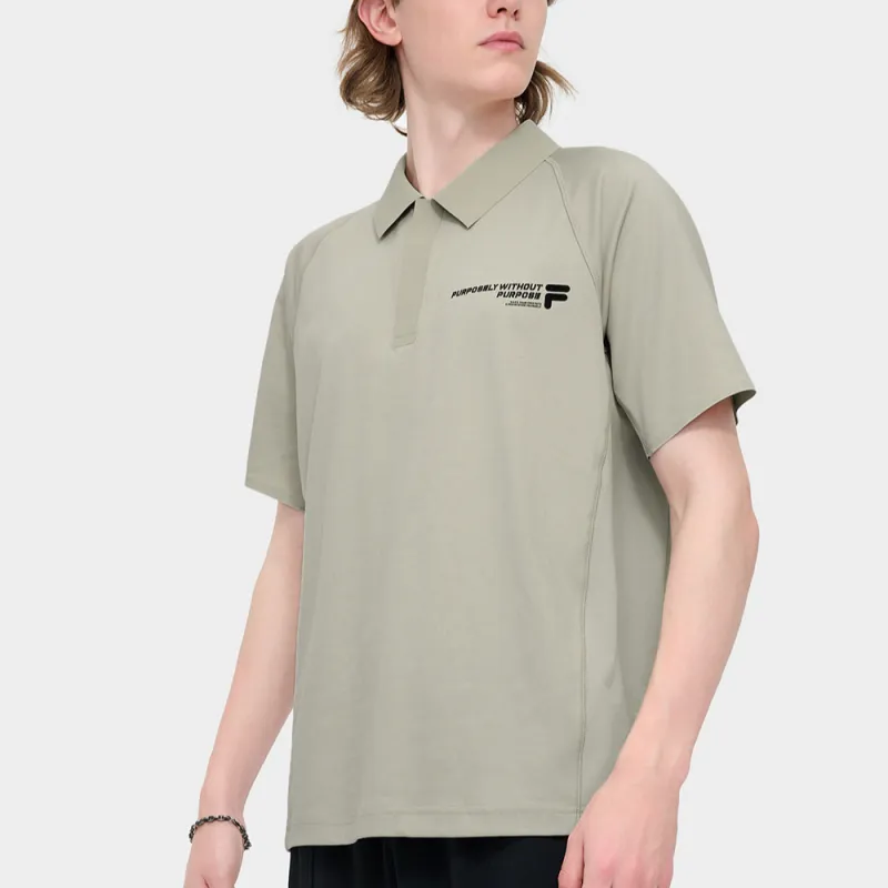 FILA FUSION Polo Shirt Men's Lentil Gray-1