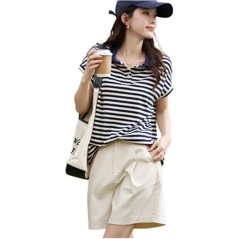 Mu Xiao Xin T Shirts Women's Navy Blue-2