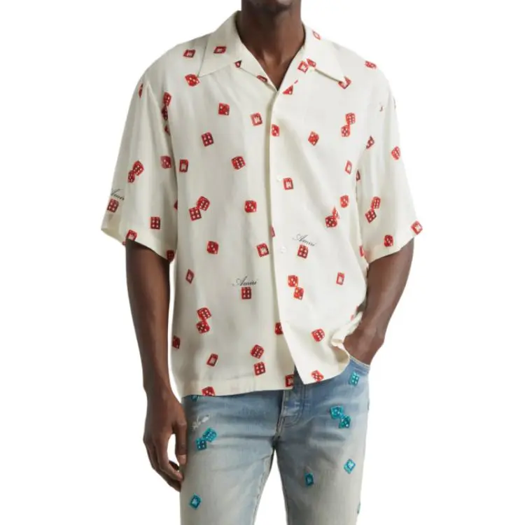 AMIRI Decorative Printed Short Sleeved Shirt-2