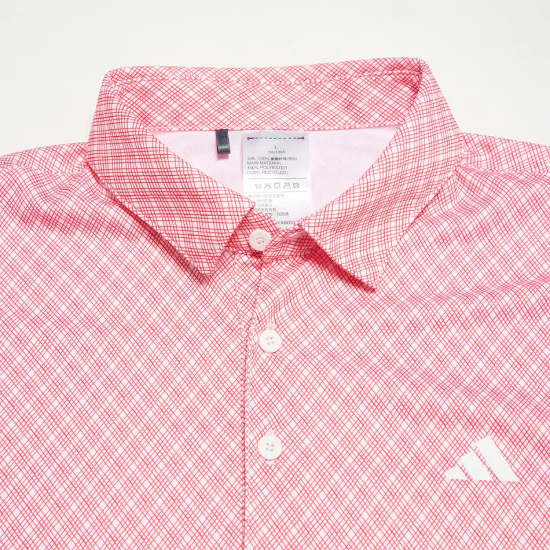 Adidas Polo Shirts Men Pink-2