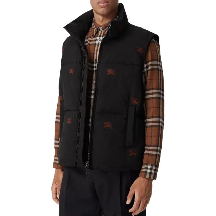 Burberry Embroidered Ekd Nylon Puffer Gilet-3